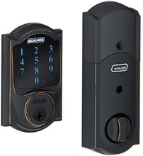 Load image into Gallery viewer, Schlage Z-Wave Connect Camelot Touchscreen Deadbolt with Built-In Alarm, Satin Nickel, BE469 CAM 619